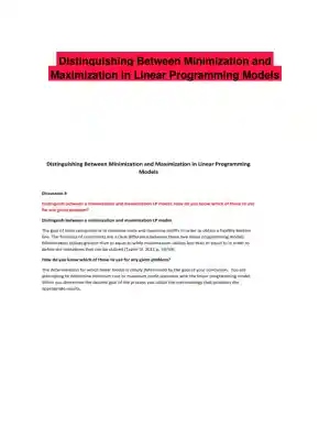 Distinguishing Between Minimization and Maximization in Linear Programming Models