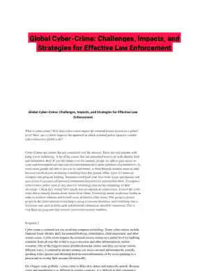 Global Cyber-Crime: Challenges, Impacts, and Strategies for Effective Law Enforcement