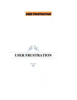 USER FRUSTRATION
