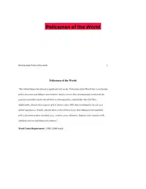 Policemen of the World