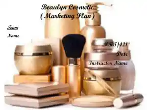 MKT/421 Beaulyn Cosmetic (Marketing Plan)
