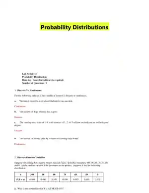 Probability Distributions