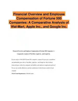 Financial Overview and Employee Compensation of Fortune 500 Companies