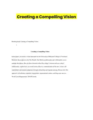 Creating a Compelling Vision