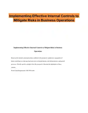 Implementing Effective Internal Controls to Mitigate Risks in Business Operations