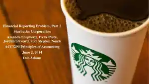 Financial Reporting Problem, Part 2 - Starbucks Corporation