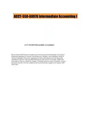 ACCT-550-60076 Intermediate Accounting I