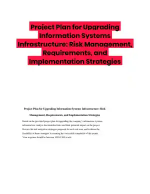 Project Plan for Upgrading Information Systems Infrastructure: Risk Management, Requirements, and Implementation Strategies