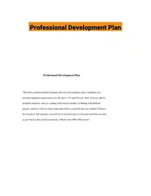 Professional Development Plan