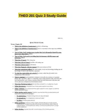 THEO 201 Quiz 3 Study Guide