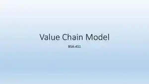 Value Chain Model - BSA-411