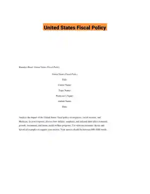 United States Fiscal Policy