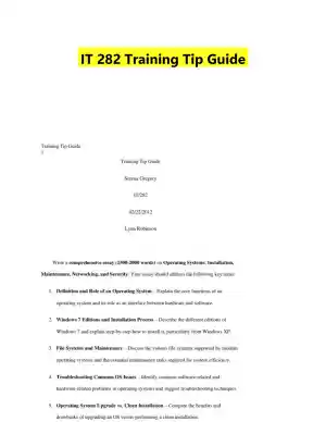 IT 282 Training Tip Guide