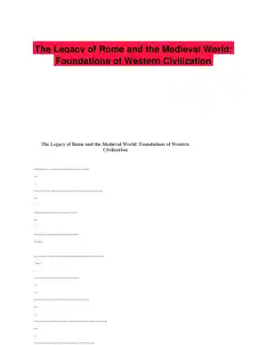 The Legacy of Rome and the Medieval World: Foundations of Western Civilization