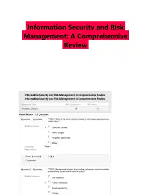 Information Security and Risk Management: A Comprehensive Review