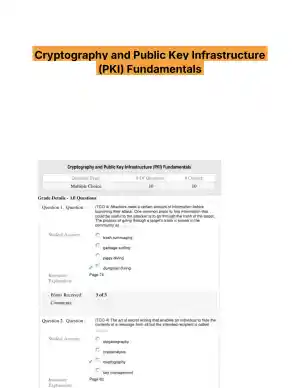 Cryptography and Public Key Infrastructure (PKI) Fundamentals