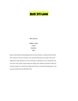 BUS 311 Law