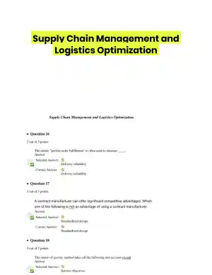 Supply Chain Management and Logistics Optimization