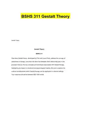 BSHS 311 Gestalt Theory