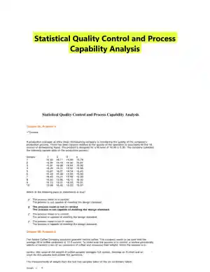 Statistical Quality Control and Process Capability Analysis