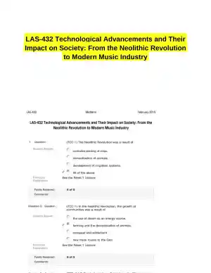 LAS-432 Technological Advancements and Their Impact on Society: From the Neolithic Revolution to Modern Music Industry