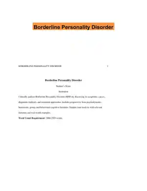 Borderline Personality Disorder