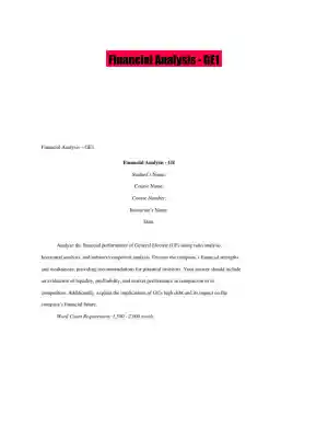 Financial Analysis - GE1