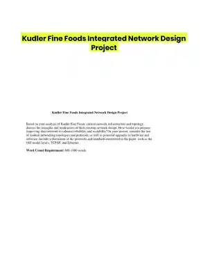 Kudler Fine Foods Integrated Network Design Project