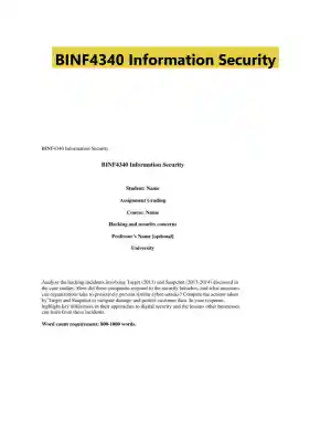 BINF4340 Information Security