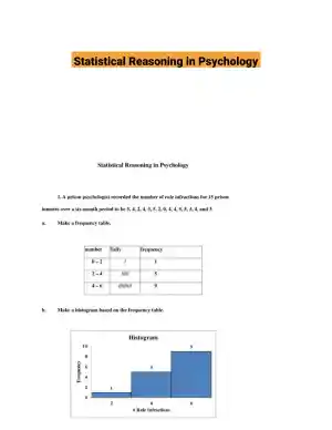 Statistical Reasoning in Psychology