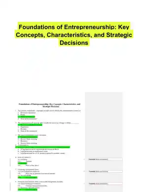 Foundations of Entrepreneurship: Key Concepts, Characteristics, and Strategic Decisions