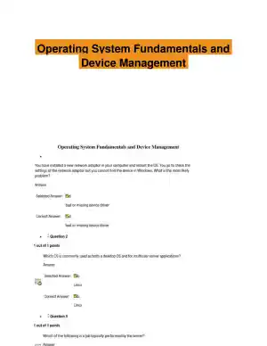 Operating System Fundamentals and Device Management