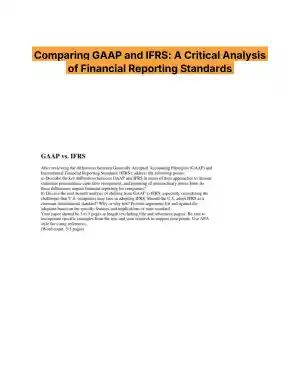Comparing GAAP and IFRS: A Critical Analysis of Financial Reporting Standards