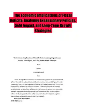 The Economic Implications of Fiscal Deficits: Analyzing Expansionary Policies, Debt Impact, and Long-Term Growth Strategies