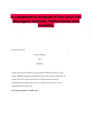 A Comparative Analysis of Four Linux File Managers: Features, Performance, and Usability