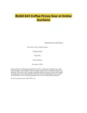 BUAD 641 Coffee Prices Soar at Online Auctions
