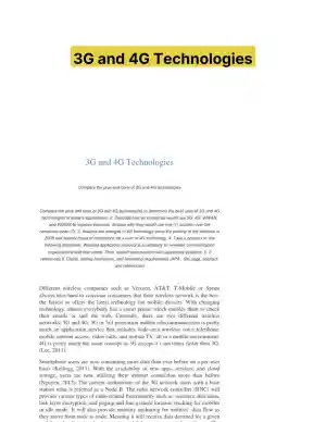 3G and 4G Technologies