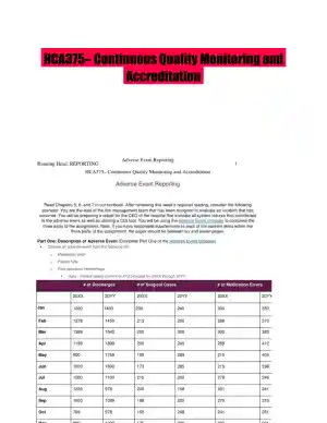 HCA375� Continuous Quality Monitoring and Accreditation