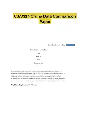 CJA/314 Crime Data Comparison Paper