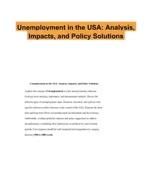 Unemployment in the USA: Analysis, Impacts, and Policy Solutions