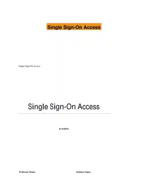Single Sign-On Access