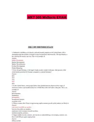 MKT 505 Midterm EXAM