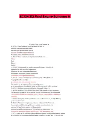 ECON 312 Final Exam-Summer A