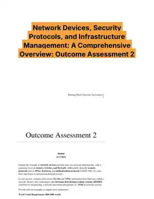 Network Devices, Security Protocols, and Infrastructure Management: A Comprehensive Overview: Outcome Assessment 2