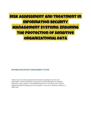 Risk Assessment and Treatment in Information Security Management Systems: Ensuring the Protection of Sensitive Organizational Data