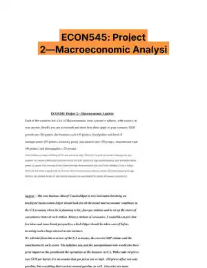 ECON545: Project 2�Macroeconomic Analysi
