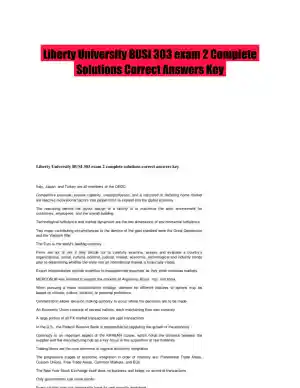 Liberty University BUSI 303 exam 2 Complete Solutions Correct Answers Key