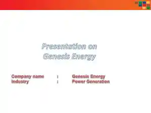 Presentation On Genesis Energy