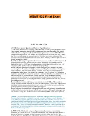 MGMT 520 Final Exam