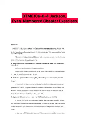 BTM8106-8-4 Jackson, Even-Numbered Chapter Exercises